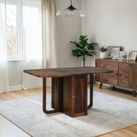 Ferrowoods Solid Wood 6 Seater Dining Table in Sheesham Wood Finish