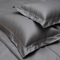 Stoa Paris Satin Pillow Covers,  Premium Plain Pillow Cover Set of 2, 68L x 45W cms - Twilight Embrace