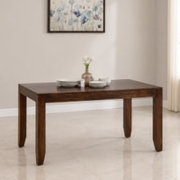 Bryce Solid Wood 6 Seater Dining Table in Provincial Teak Finish
