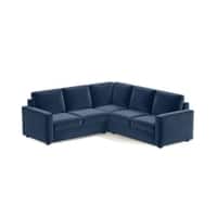 Apollo Corner Sofa (Seating Capacity : Left Aligned 2 Seater + Right Aligned 2 Seater + Corner, Colour : Lapis Blue, Cushion Type : Soft, Back Height : Regular)