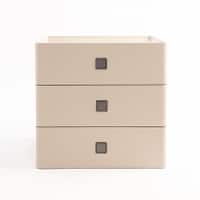 Fawn Engineered Wood Bedside Table in Cream Colour