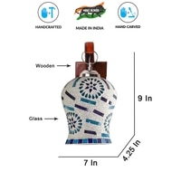 Devansh Solid Wood Electric Wall Light in Brown Colour with Multi Shade Count of 1 Light