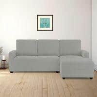 Right Aligned 2 Seater Right Aligned Chaise Light Grey Sofa Cover