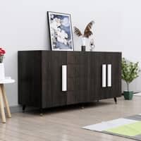 Hexa Red Multipurpose Storage Cabinet With 4 Drawer 3 Door in Flower Wenge Colour