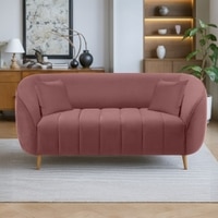 Nero Velvet 2 Seater Sofa in Pink Colour