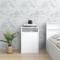 Emi Engineered Wood Bedside Table in White Finish