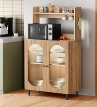 Stellar Multipurpose Storage Cabinet (Medium Size with Upper Shelf, Oak)