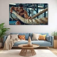 The Castle Decor Motivational Art Wall Painting Wooden Framed 27x48 Inch