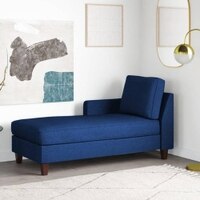 Alba Fabric Chaise Lounger in Navy Blue Colour