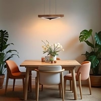 Trine Brown Solid Wood Single Hanging Light