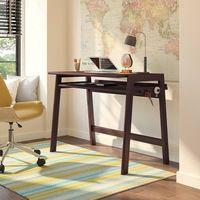 James Solid Wood Study Table in Dark Walnut Finish