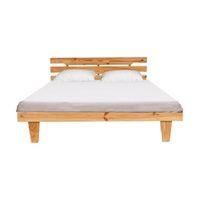 Debbie Solid Wood Non Storage Bed In Natural Finish Finish