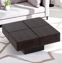 Montreal Sheesham Wood Coffee Table In Mahogany Finish