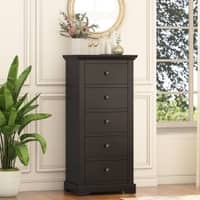 Alexandra Solid Wood Chest of Drawers in American Walnut Finish