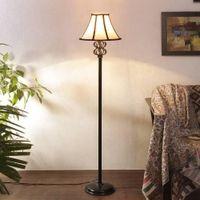 Azalea Multicolour Fabric Floor Lamp with Black Iron Base
