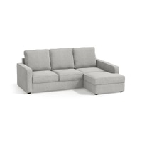 Apollo Compact Sofa (Colour : Vapour Grey, Cushion : Soft, Back Type : High Back, Seating Capacity : Right Aligned 2 Seater + Right Aligned Chaise)