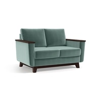 Corby Luxe 2 Seater Fabric Sofa in Dusty Turquoise Velvet Colour
