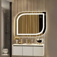 LED Elegant Square Mirror - Modern Illuminated  Mirror with Soft LED Lighting