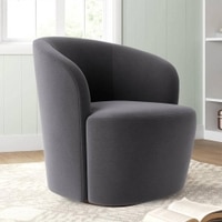 Aron Accent chair Velvet in Dark Grey Color