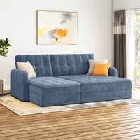 Peckham 3 Seater Click Clack Sofa Cum Bed In Ocean Weave Colour