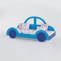 Beetle Engineered Wood Bed in Blue Colour