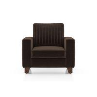 Apollo Neo 1 Seater Fabric Sofa in Dark Earth Colour (Back Height : Regular, Cushion Type : Soft)