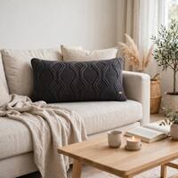 Nile Grey Decorative Cushion Cover 12 x 20 Inches