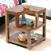 Aural Bedside Table - Teak Finish