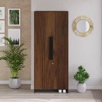 BLUEWUD Brooklyn Highline Multipurpose Shoe Rack, Storage File Cabinet Organizer, Slipper Footwear Stand for 28 Pairs for Living Room Home DIY (Brown Maple) (75.7 x 31.7 x 180) CM (Size Upto UK 9)