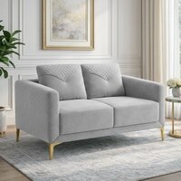 Arab Velvet 2 Seater Sofa Grey Color