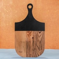 Ireka Homes SnipSnap Acacia Wood Chopping Board – Black Handle Cutting Board