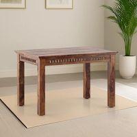 Fidora 4 Seater Dining Table In Teak Finish