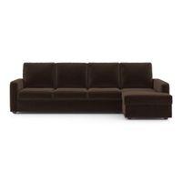Apollo Sofa (Colour : Dark Earth, Cushion : Soft, Back Type : High Back, Seating Capacity : Right Aligned 3 Seater + Right Aligned Chaise)