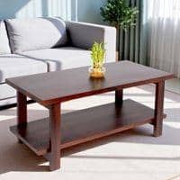Aroda Sheesham Wood Coffee Table In Walnut Finish