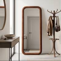 The Artment Unbreakable Brown Square Puff Floor Mirror (160 x 60) cm