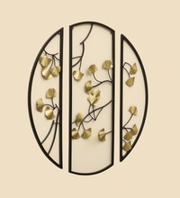 W-Kyleen Abstract Metal Wall Decor in Gold Set of 1