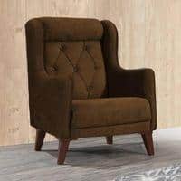 Ruby Accent Chair in Brown Colour
