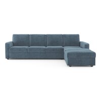 Apollo Sectional Fabric Sofa (Colour : Ocean Weave, Seating Capacity : Right Aligned 3 Seater, Cushion Type : Soft, Back Type : Regular Back)