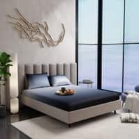 Stoa Paris 300TC UltrSatin King Bedsheet Set Satin King Black Grey