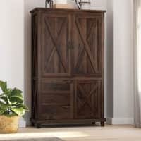 X 3 Door  Sheesham Wood Wardrobe In Provincial Teak Finish