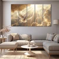 The Castle Decor Birds Wall Painting Wooden Framed 27x48 Inch (Style 3)