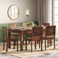 Fidora 6 Seater Dining Table With Set Of 6 Capra Dining Chairs