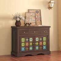 Azul Solid Wood Sideboard in Brushed Walnut Finish