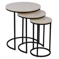 Lochellen Metal Side Table in Black Finish
