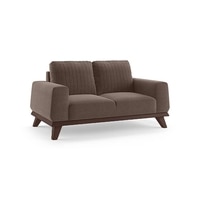 Granada Essential 2 Seater Fabric Sofa in Daschund Brown Colour
