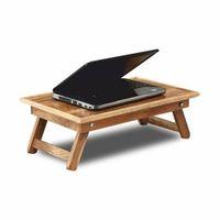 Cabello Free Standing Solid Wood Laptop Table in Natural Finish