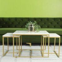 Stendal Nesting Coffee Table Set Of 3 Marble Square