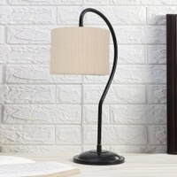 off-white cotton Curvy table lamp with Iron Base (SP01)