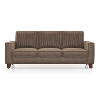 Apollo Neo 3 Seater Fabric Sofa in Mocha Brown Colour (Back Height : Regular, Cushion Type : Soft)