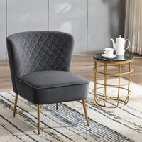 Ruba Solid Wood Accent Chair in Grey Colour